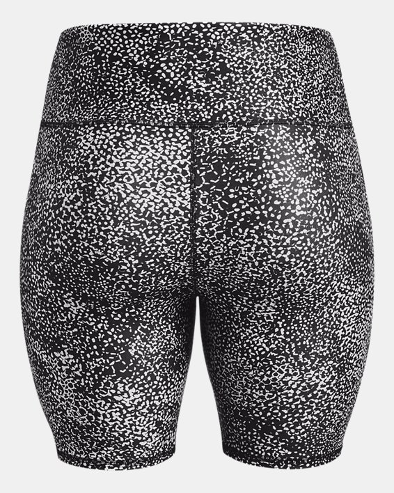 Women's HeatGear® Bike Printed Shorts, Black, pdpMainDesktop image number 5